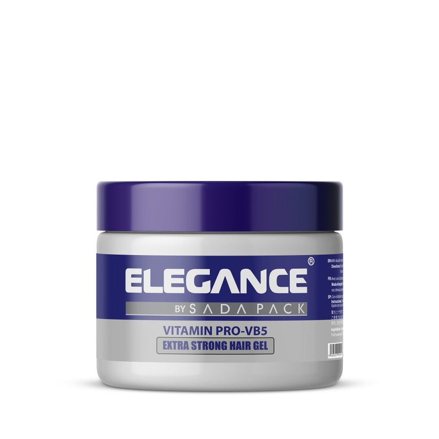 Elégance Vitamin Hair Gel - Extra Strong Hold, 16.9 Oz (500ml) - 2-Pack With Vitamin B5